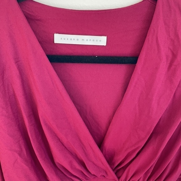 Revolve Susana Monaco Ruched Long Sleeve dress S - Picture 5 of 7